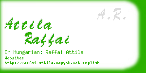 attila raffai business card